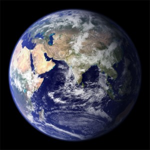 This is a famous NASA photograph of Earth published in the 1960s. Some believe this image visually communicated the “smallness” of our planet to the world and resulted in renewed efforts to develop a global community among nations.